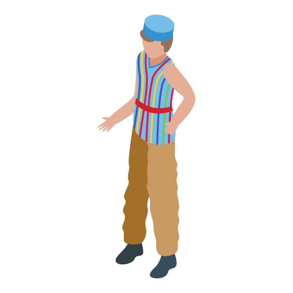 Ecuador boy icon isometric vector. National country vector
