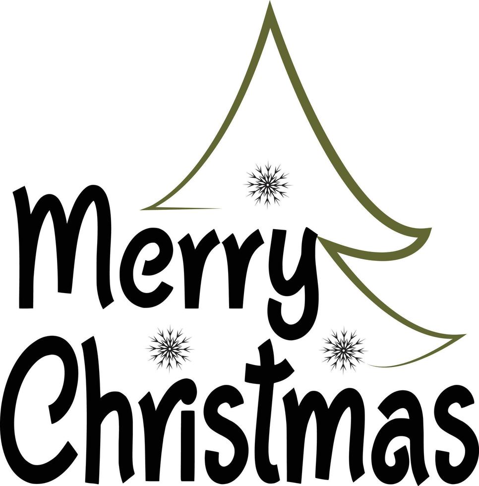 merry christmas tree svg vector