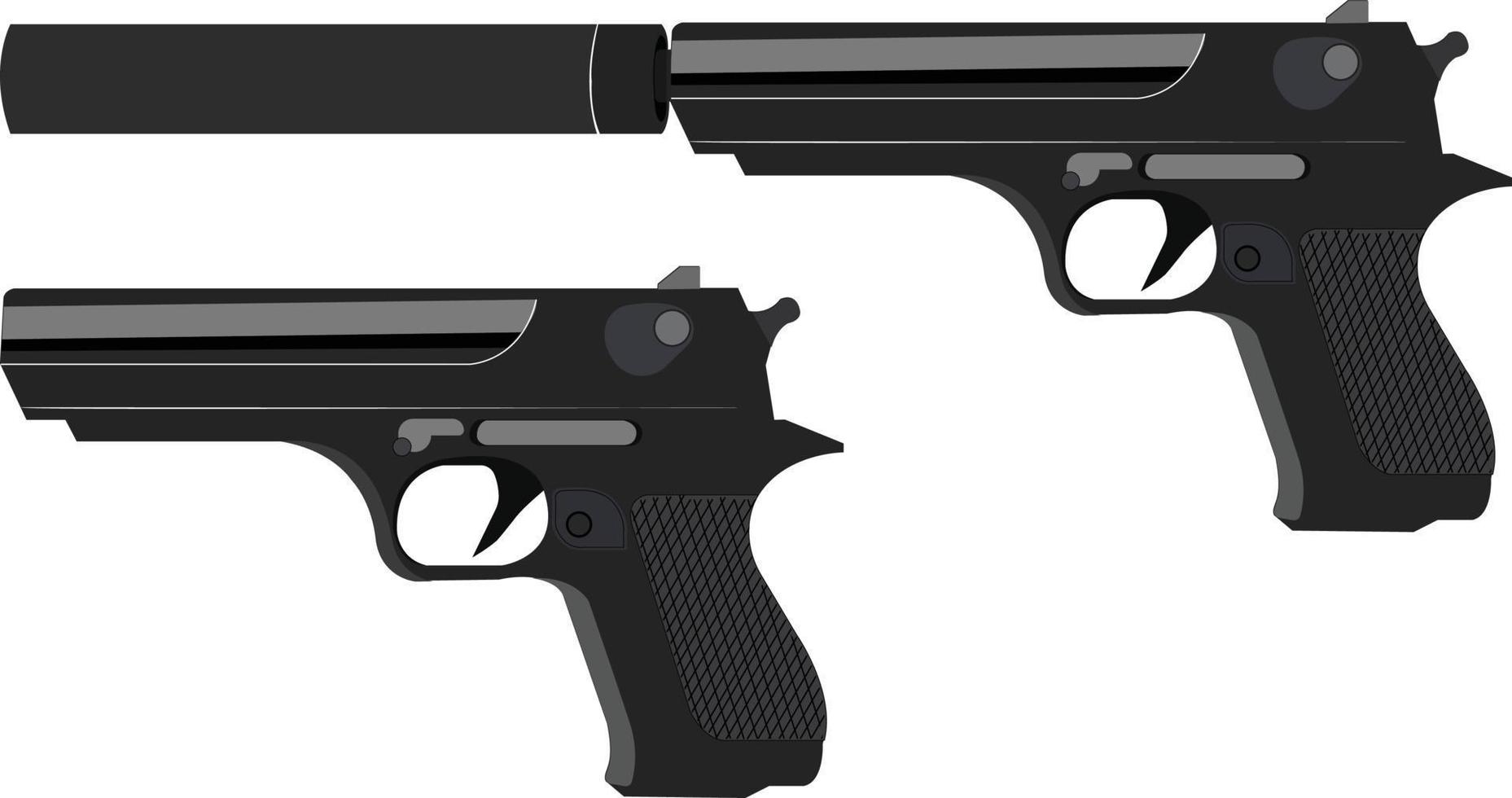 Two Beautiful Guns vector