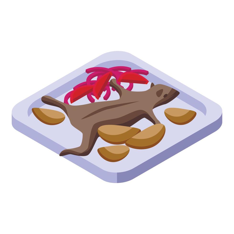 Ecuador animal food icon isometric vector. Vacation travel vector