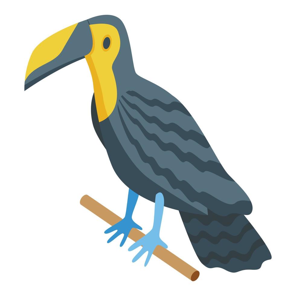 Ecuador exotic bird icon isometric vector. Vacation country vector