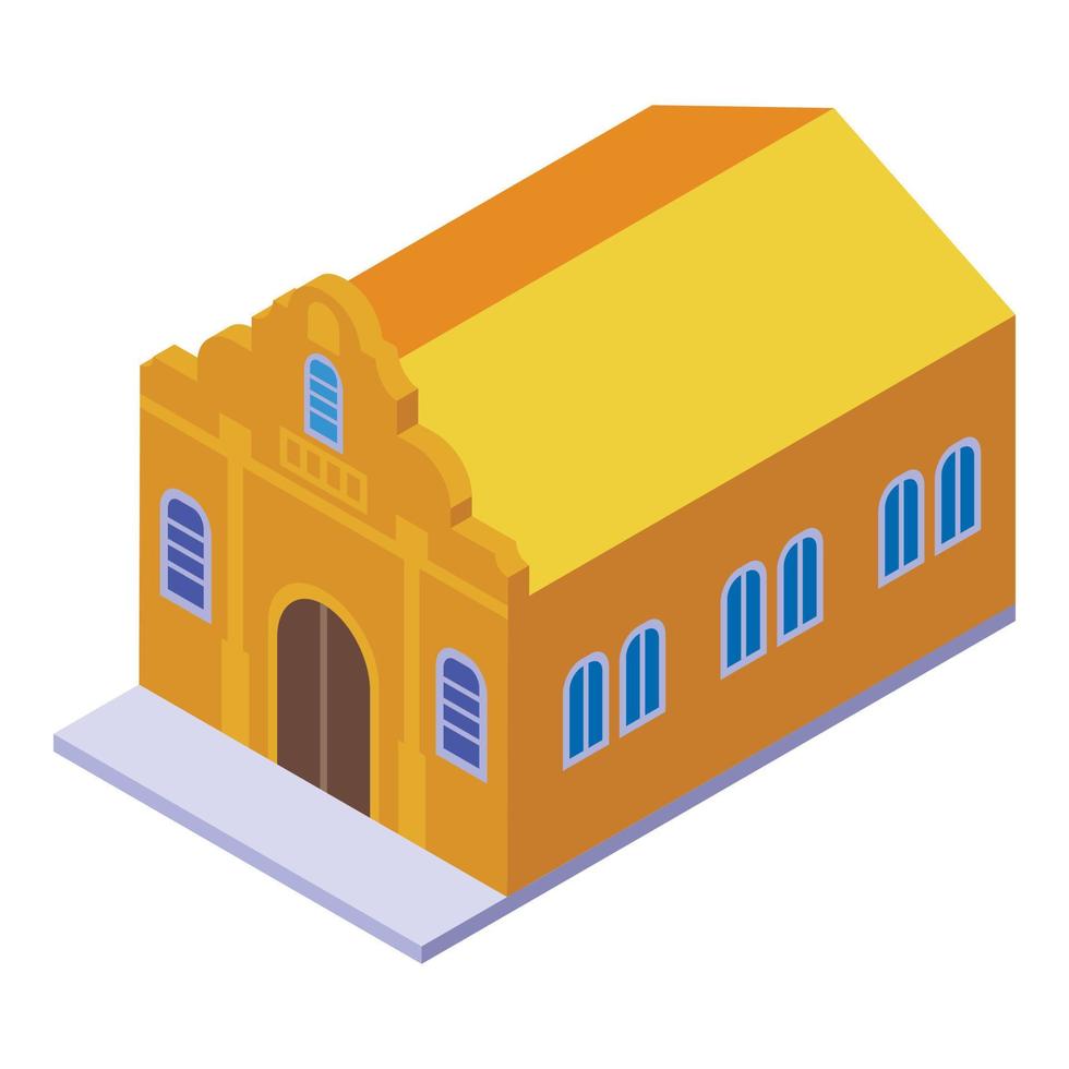Ecuador house icon isometric vector. Coast vacation vector