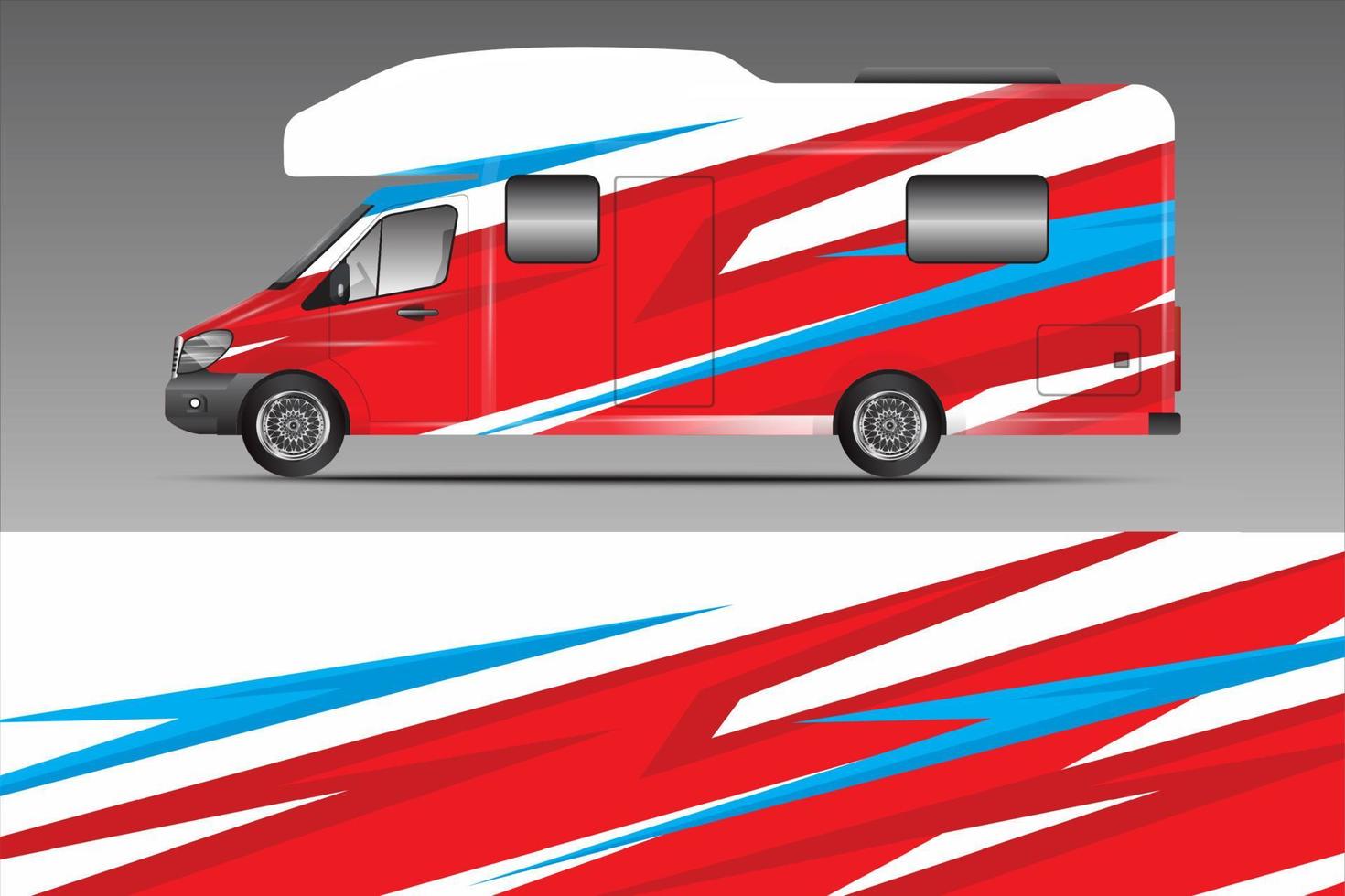 diseño de fondo blanco para envoltura de librea de autocaravana y más vector