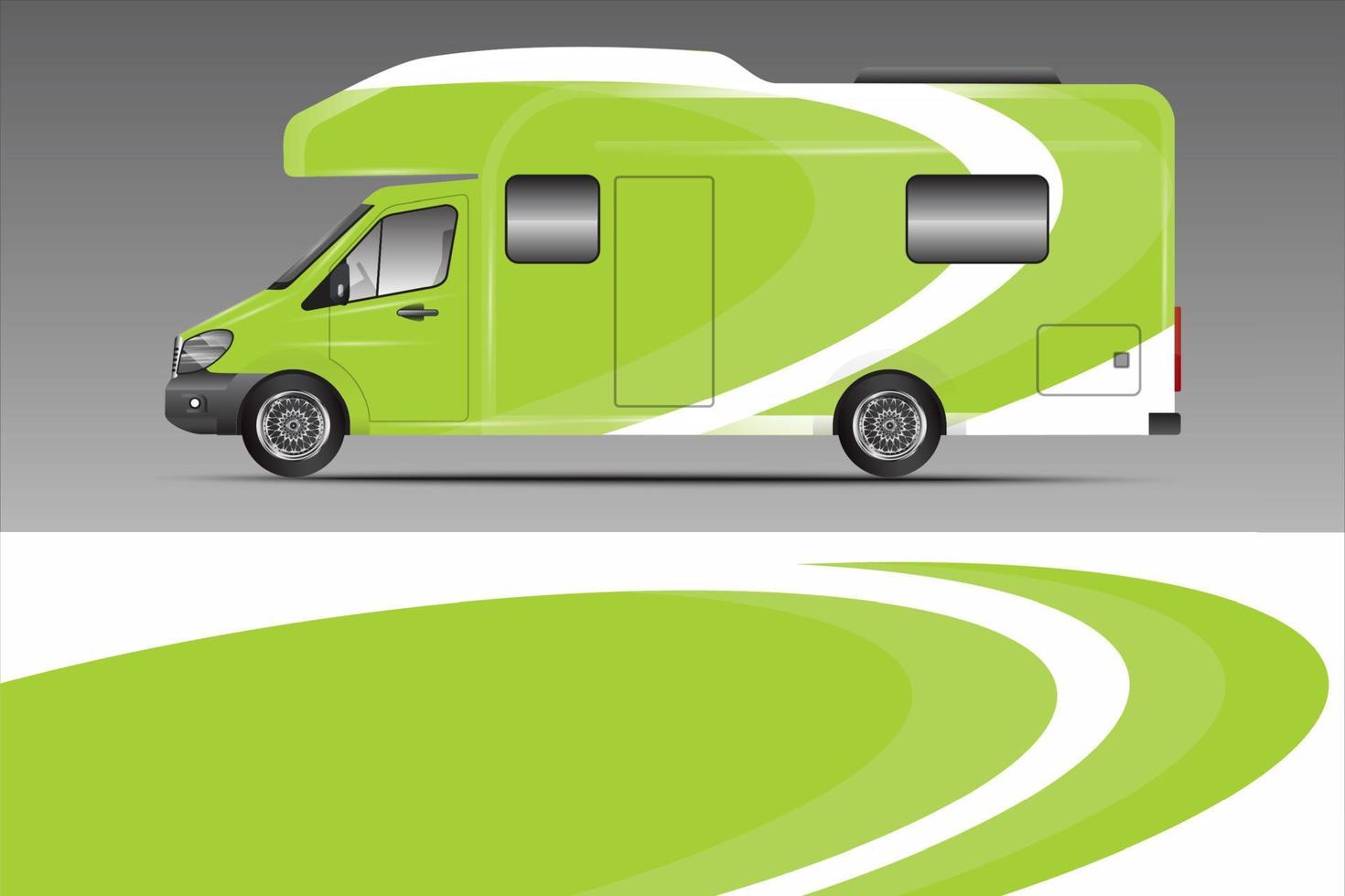 diseño de fondo blanco para envoltura de librea de autocaravana y más vector