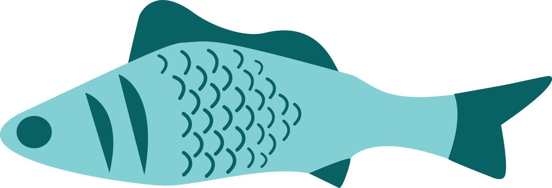 icono de pescado. diseño plano sencillo. arte vectorial vector