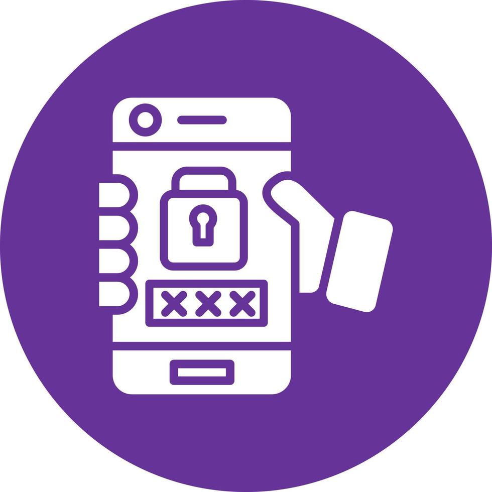 Mobile Password Vector Icon