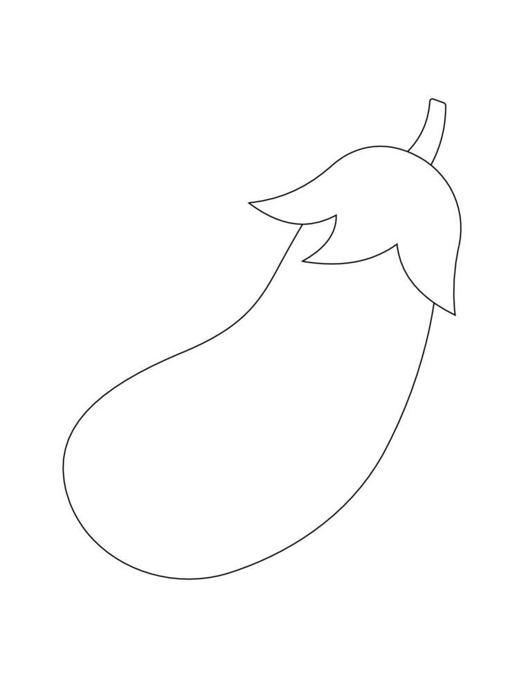 The eggplant outline is isolated on a white background vector