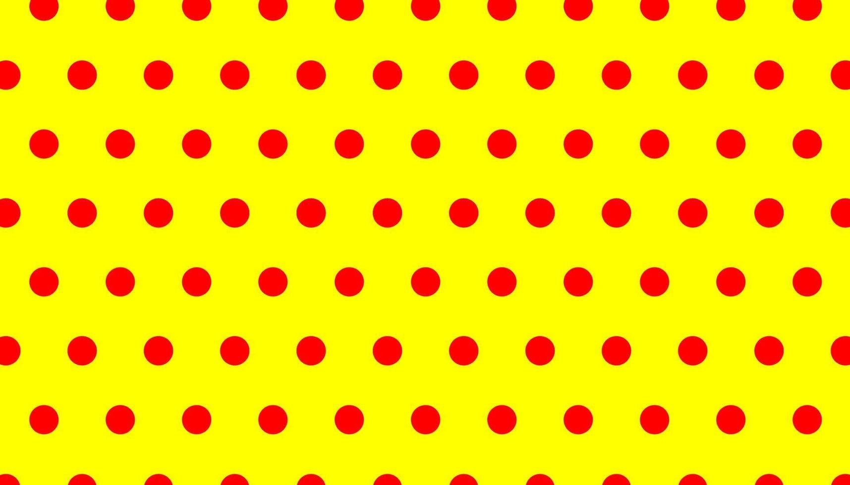 Red and yellow big polka dot pattern vector