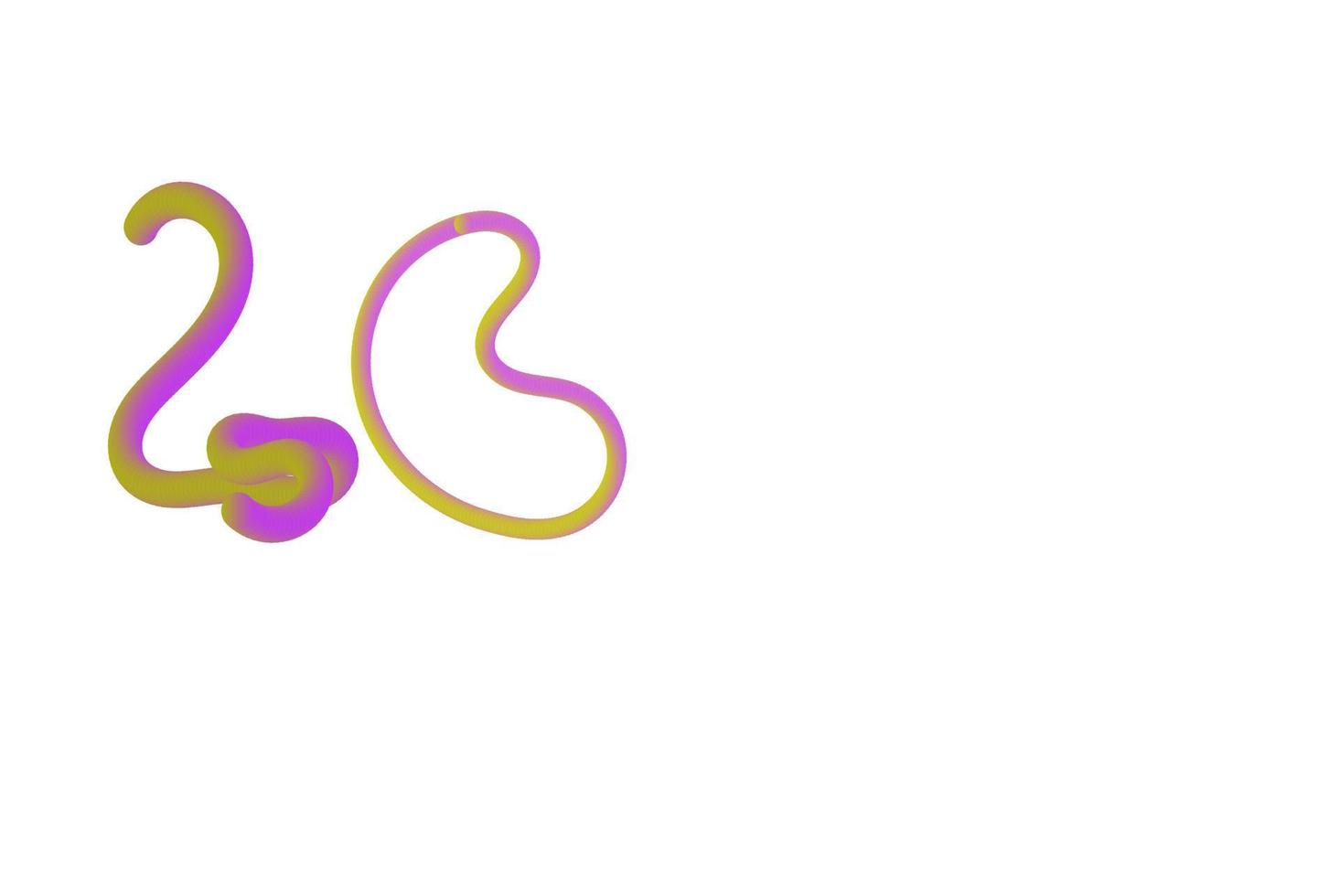 Number design with color gradients for ornament element background posters and banners vector