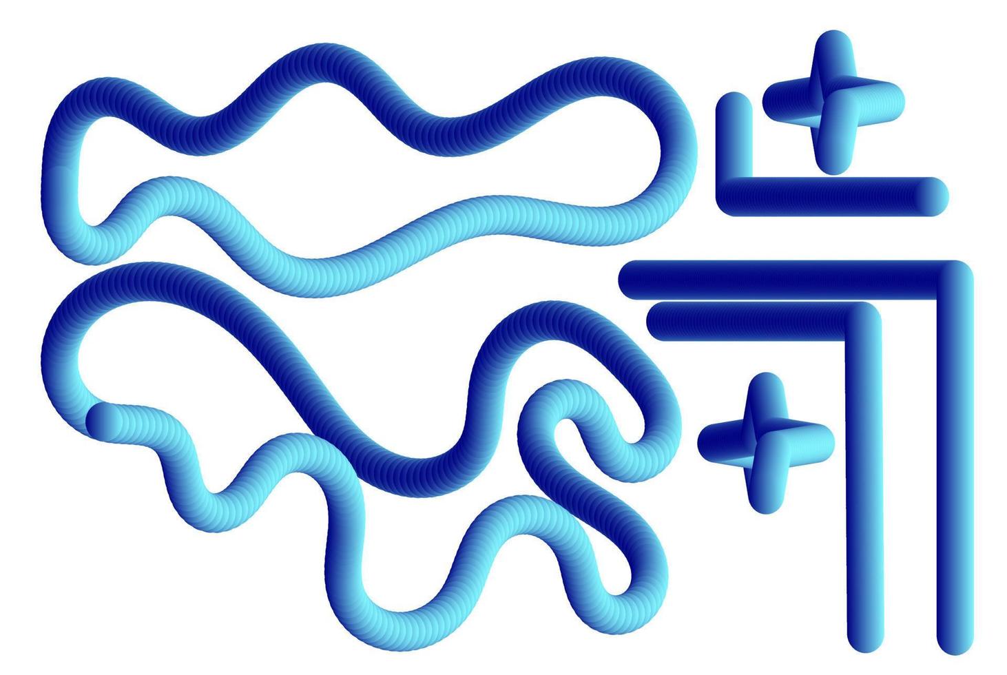 A shape aesthetic with blue lines and stars for the background elements vector