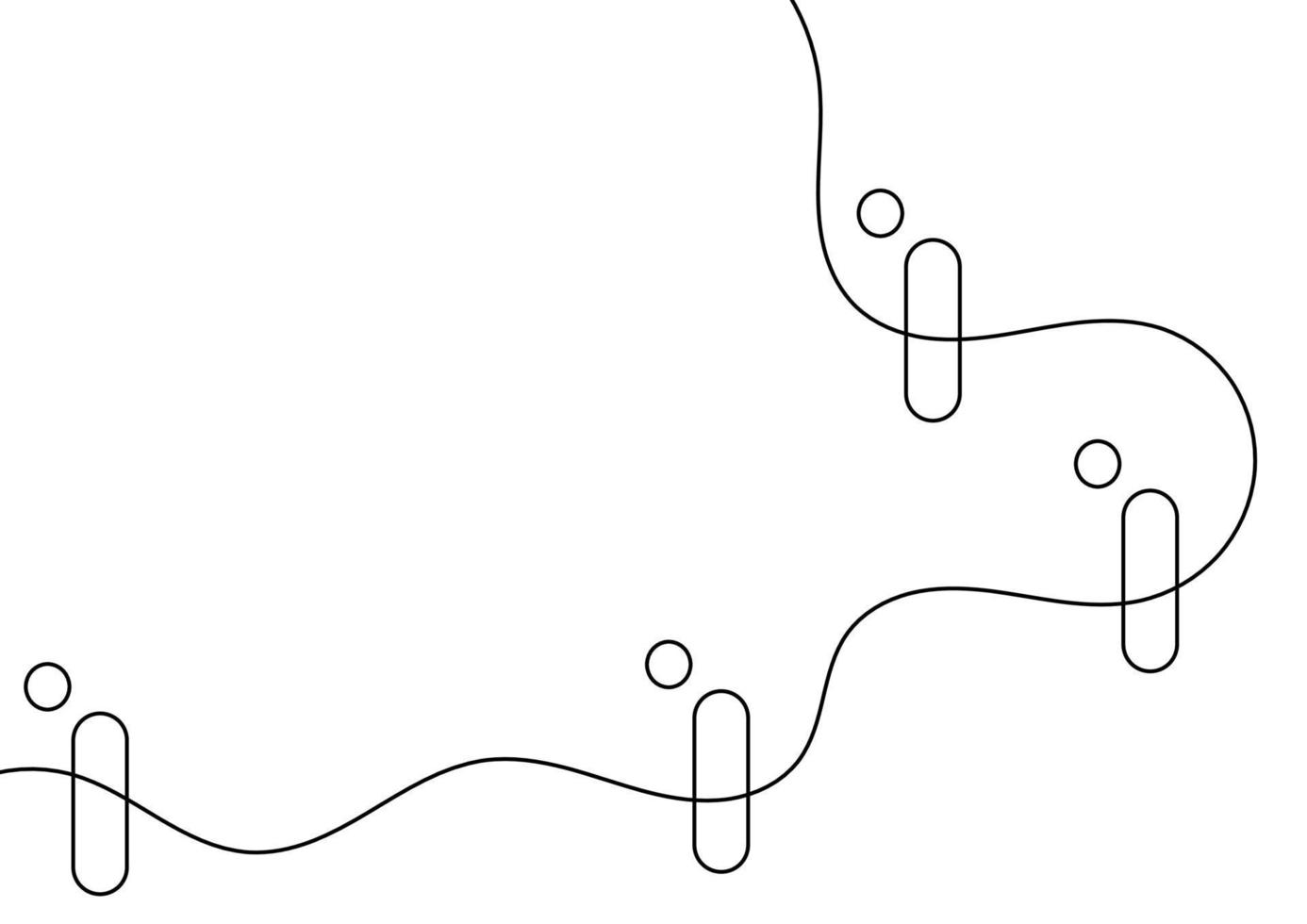 Aesthetic Line element gesture for poster and banner decoration vector
