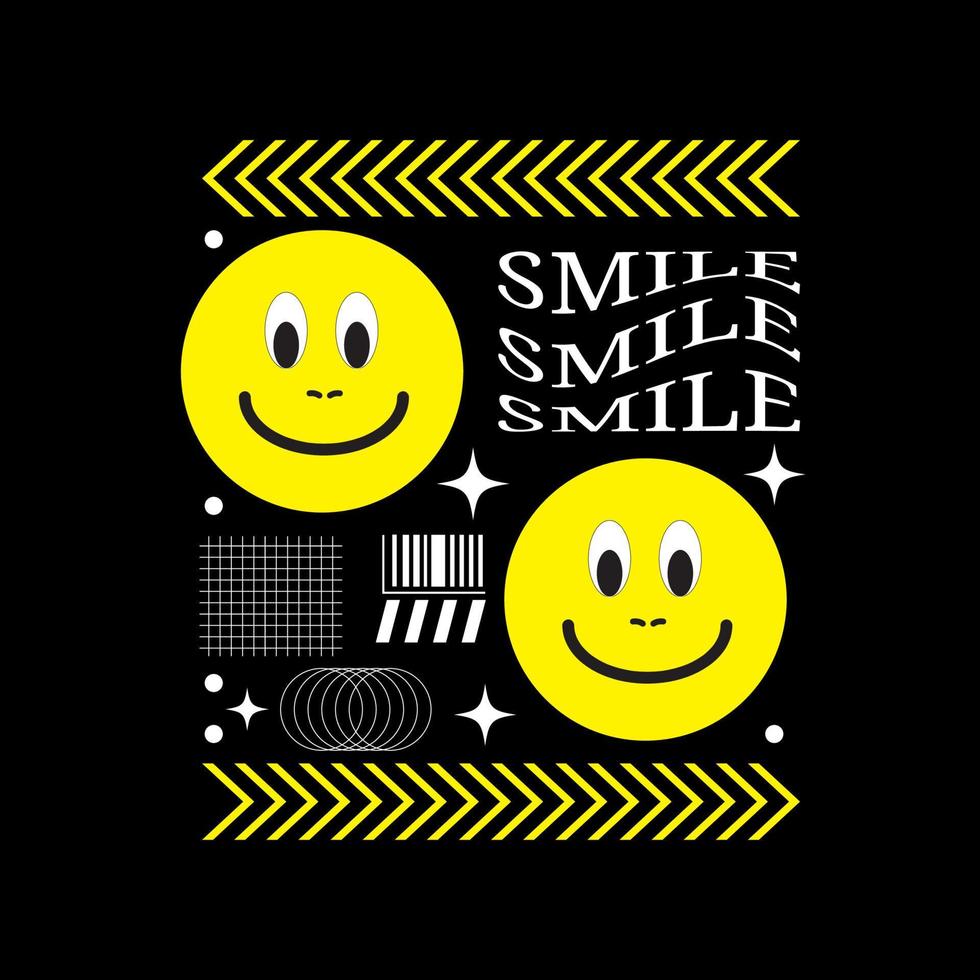 Urban Style Graphic Design. Smiles slogan. To Print Design Images for Shirts, Jackets and More. vector