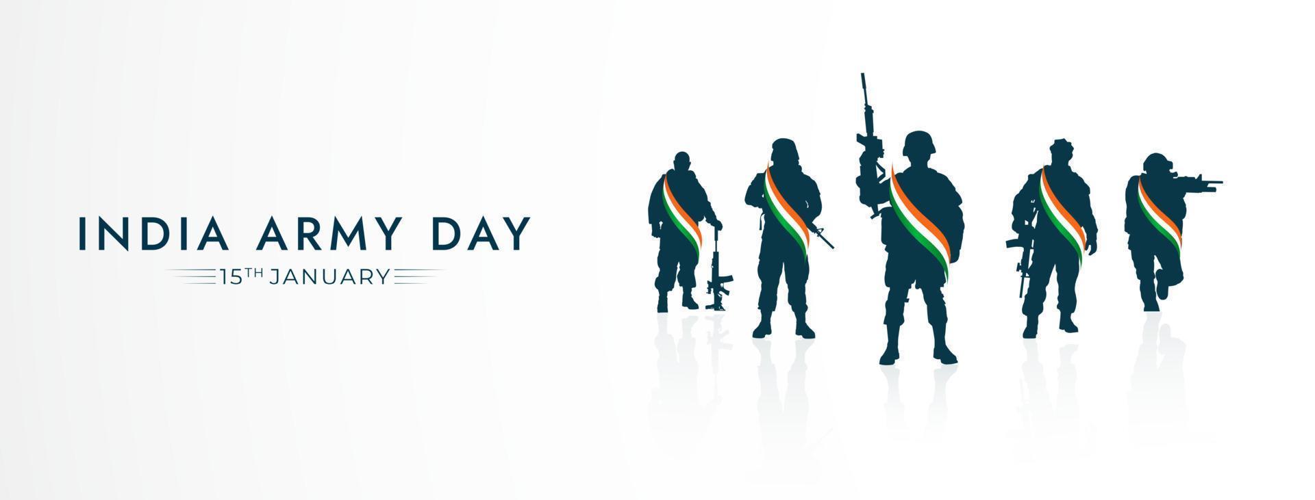 Indian army day 15 January social media post vector