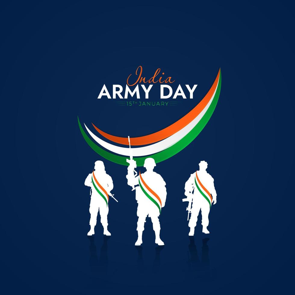 Indian army day 15 January social media post vector