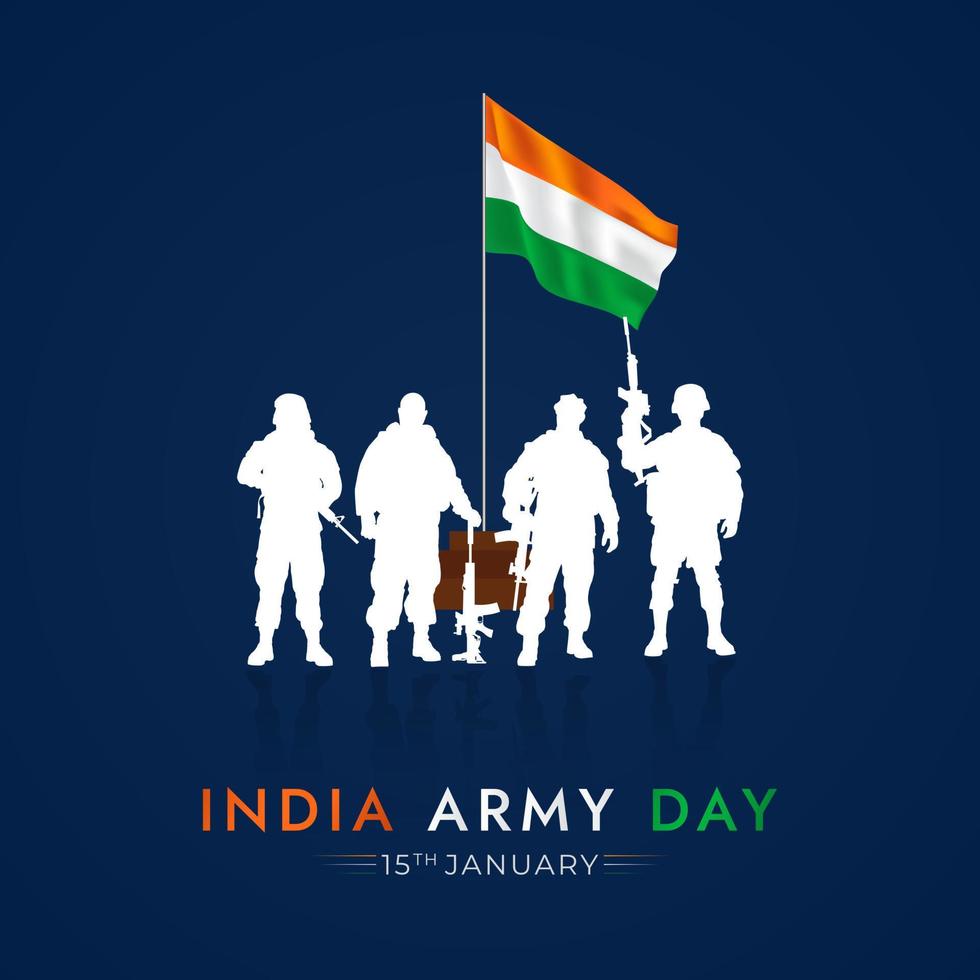 Indian army day 15 January social media post vector