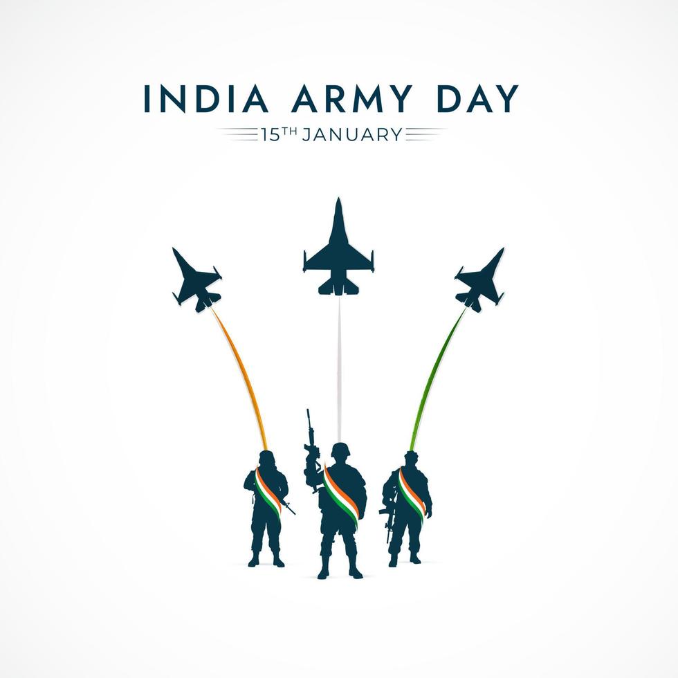 Indian army day 15 January social media post vector