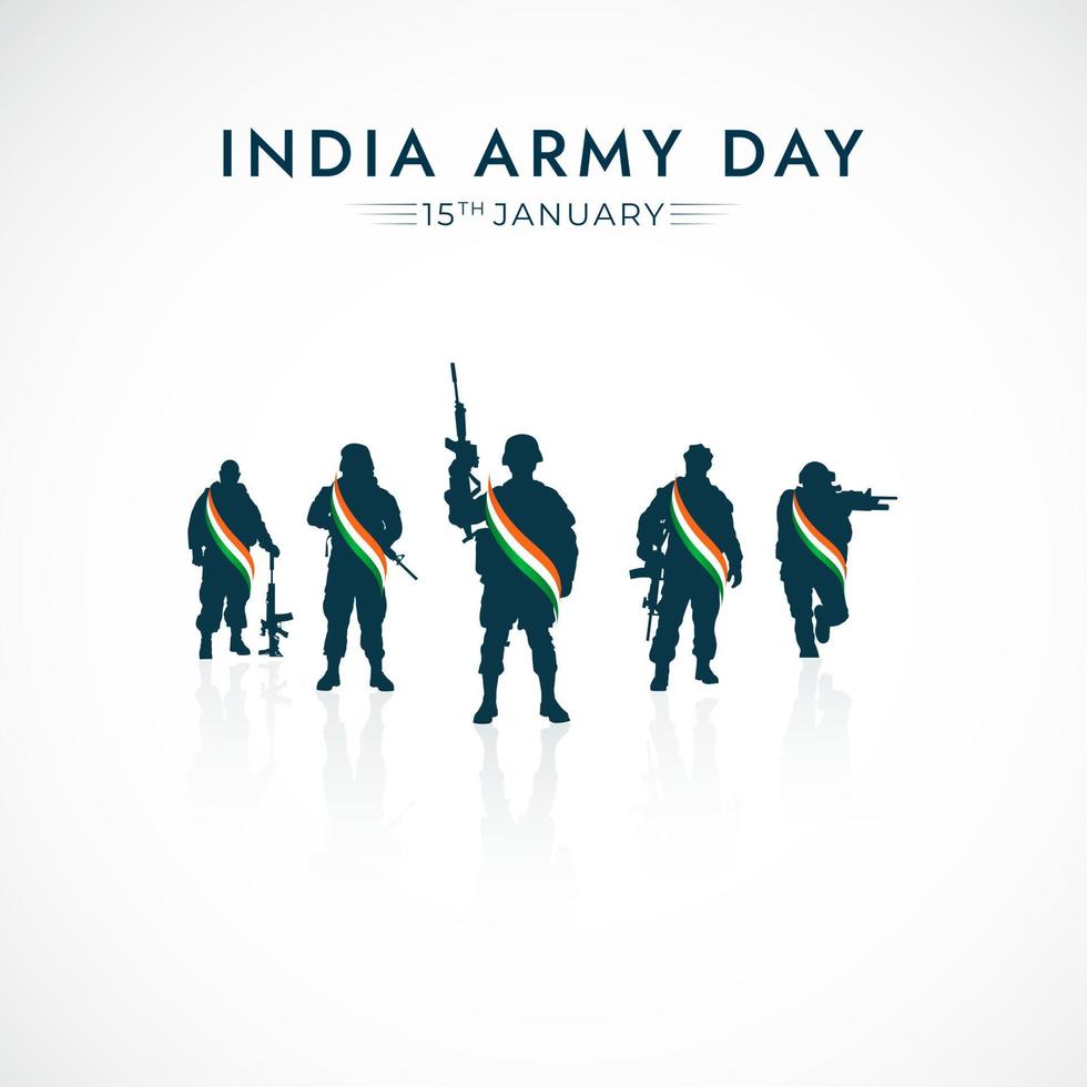 Indian army day 15 January social media post vector