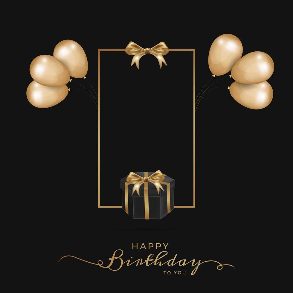 Happy birthday typography for greeting card design vector