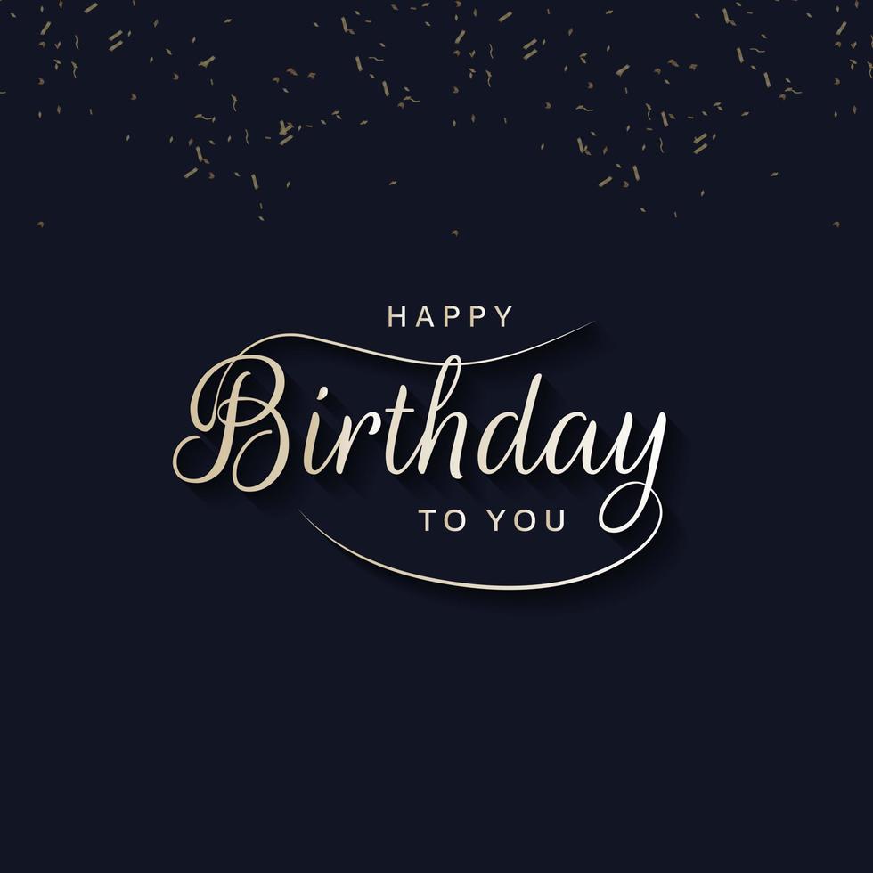 Happy birthday typography for greeting card design vector