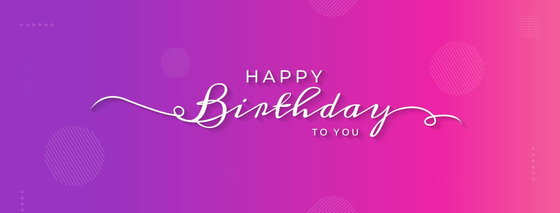 Happy birthday typography for greeting card design vector