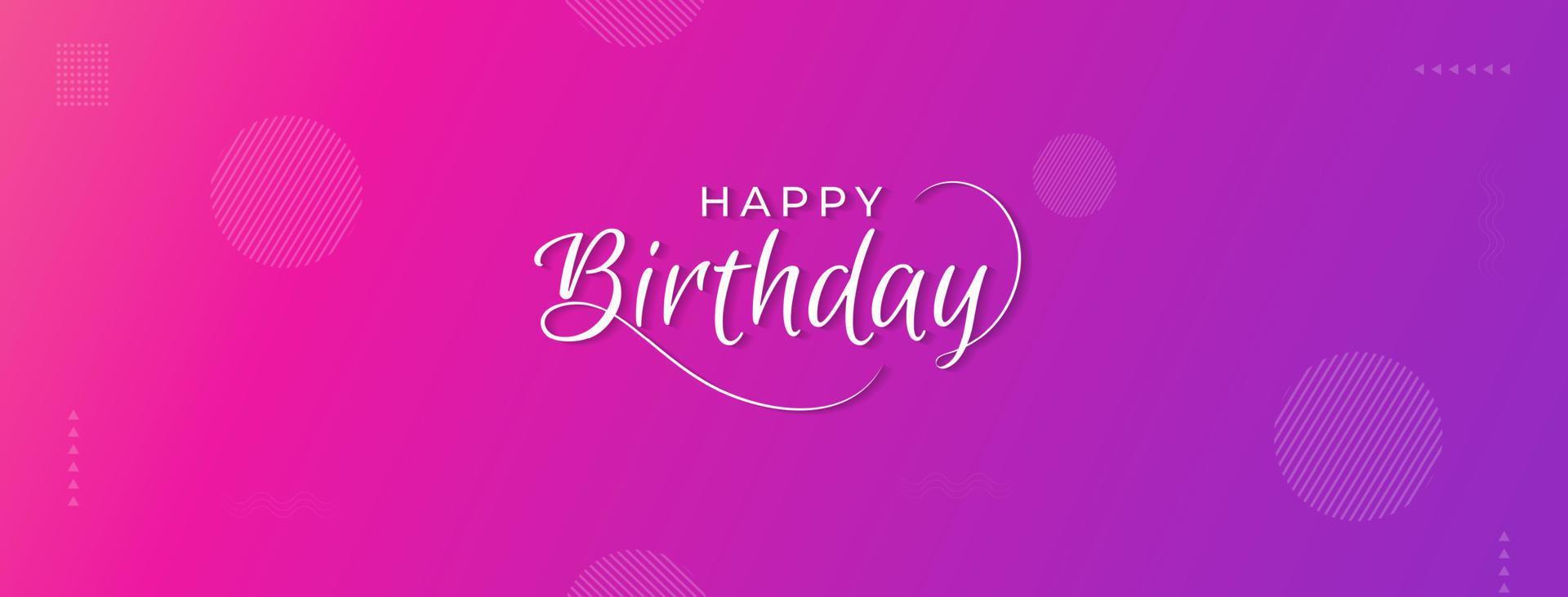 Happy birthday typography for greeting card design vector