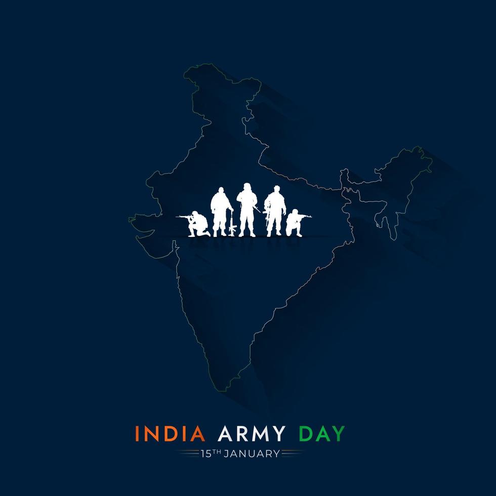 Indian army day 15 January social media post vector