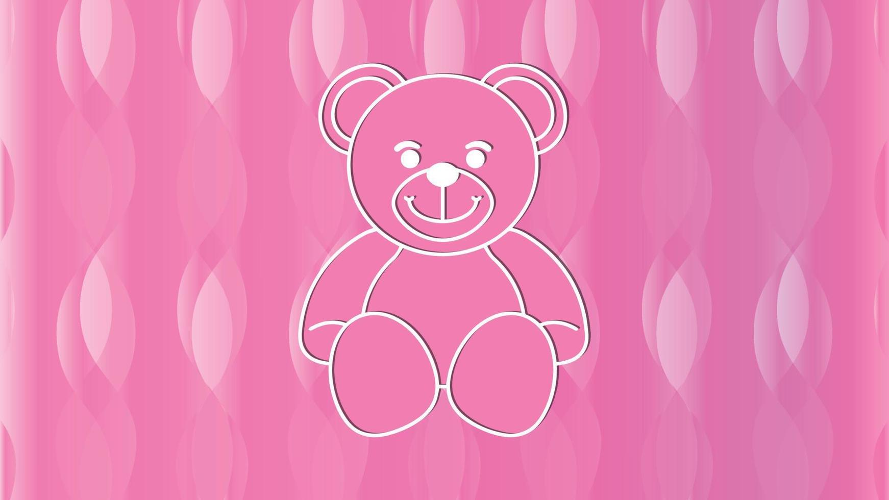 Happy Teddy Day background. Love Background. Pink Background. Teddy Day Greeting CardHappy Teddy Day background. Love Background. Pink Background. Teddy Day Greeting Card vector