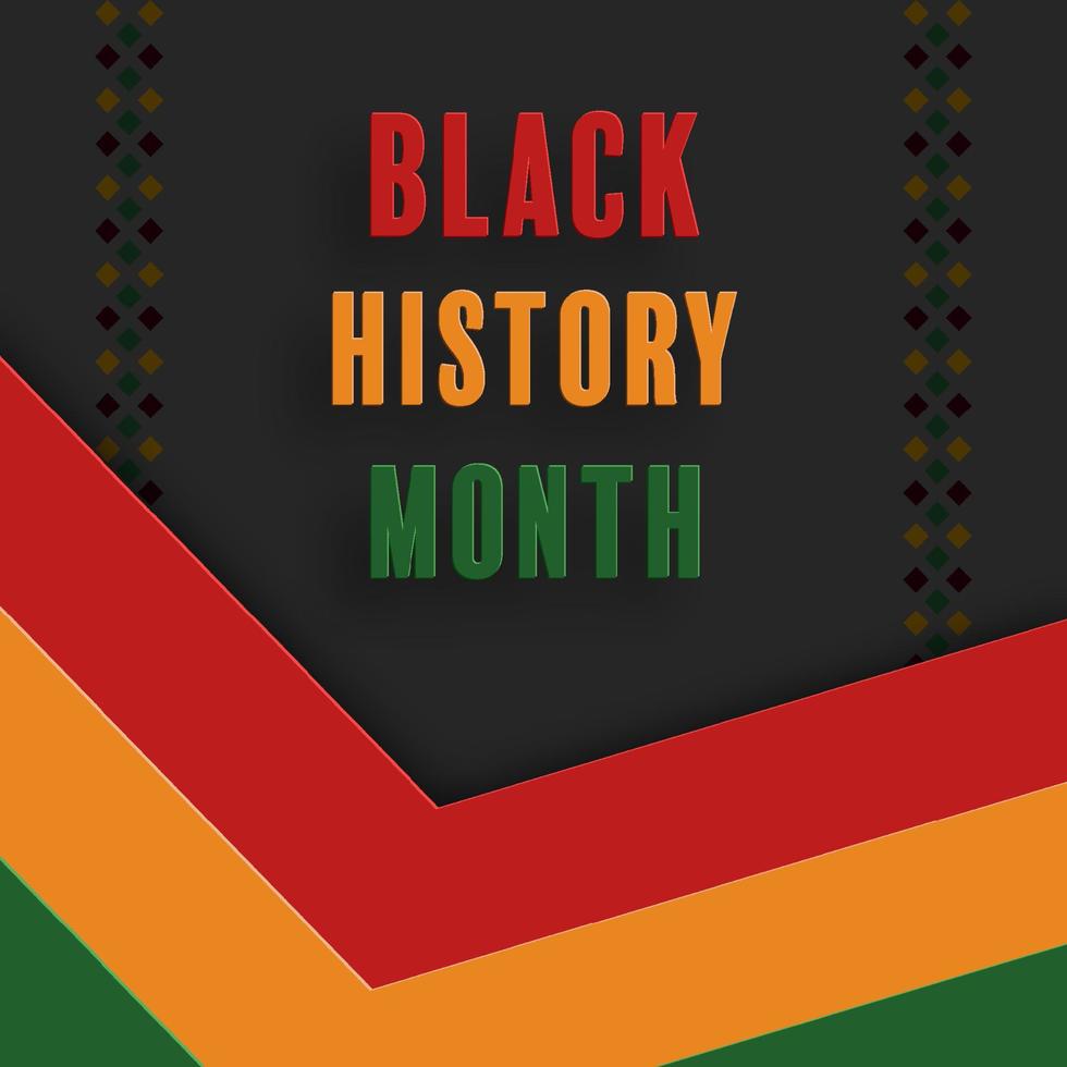 mes negro de la historia. historia afroamericana vector