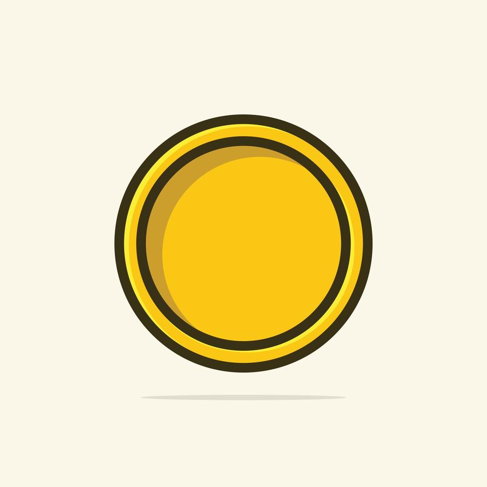 Gold coins in cartoon style vector illustration