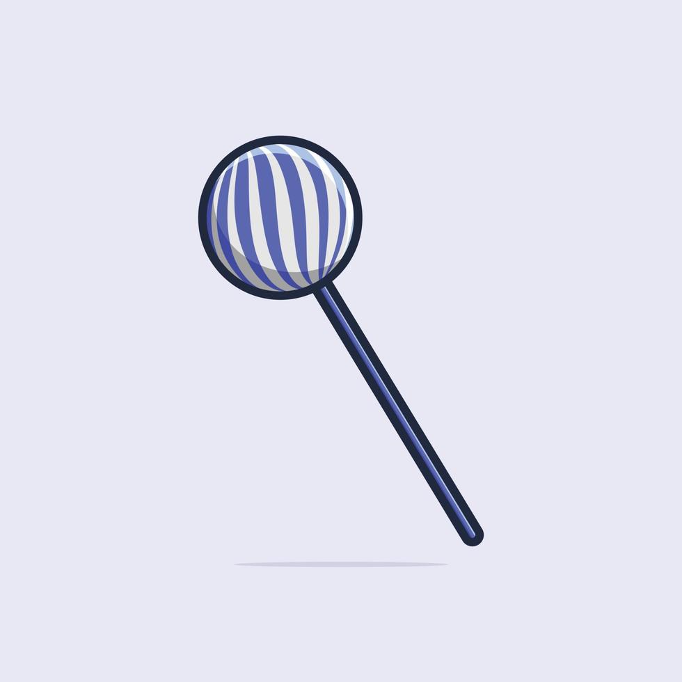 Lollipop candy cartoon icon illustration. vector