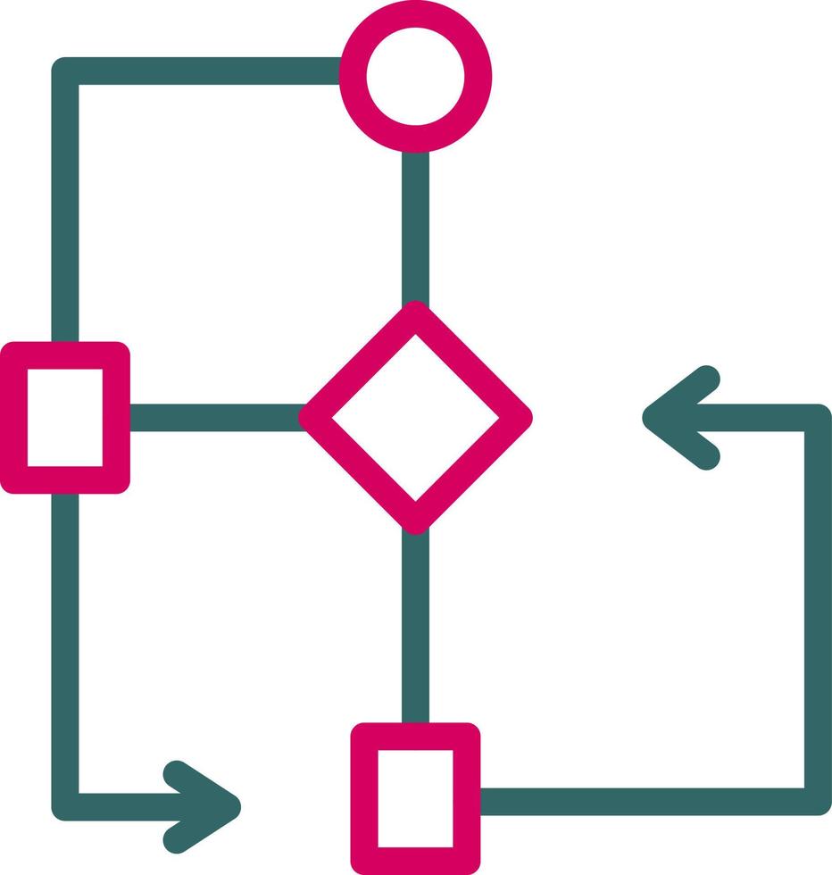 icono de vector de diagrama de flujo