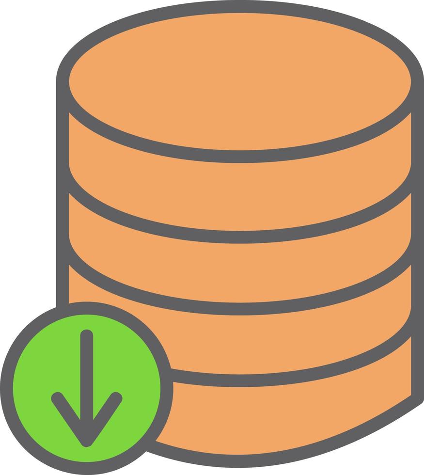 Database Download Vector Icon