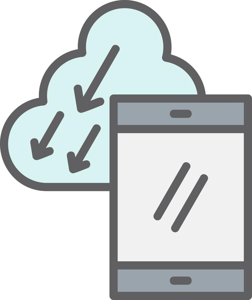 Mobile Cloud Vector Icon