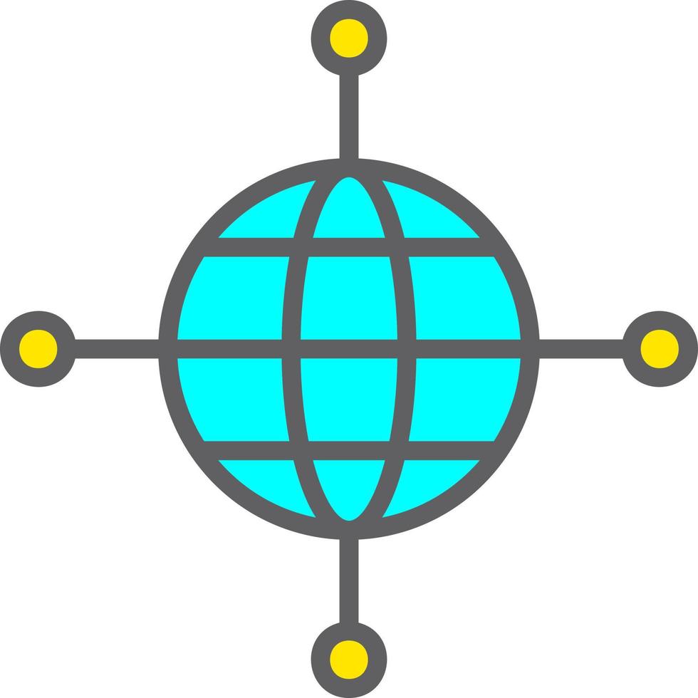 icono de vector de infraestructura global