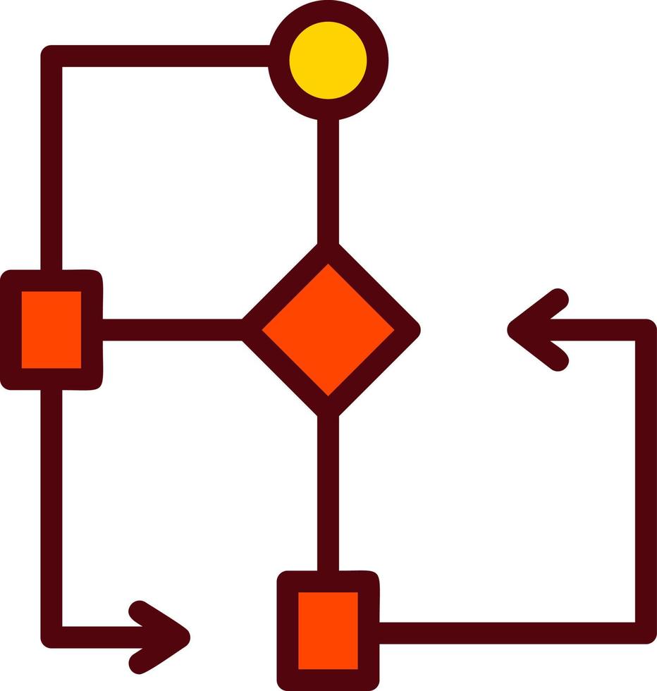 Flow Chart Vector Icon 16821135 Vector Art at Vecteezy