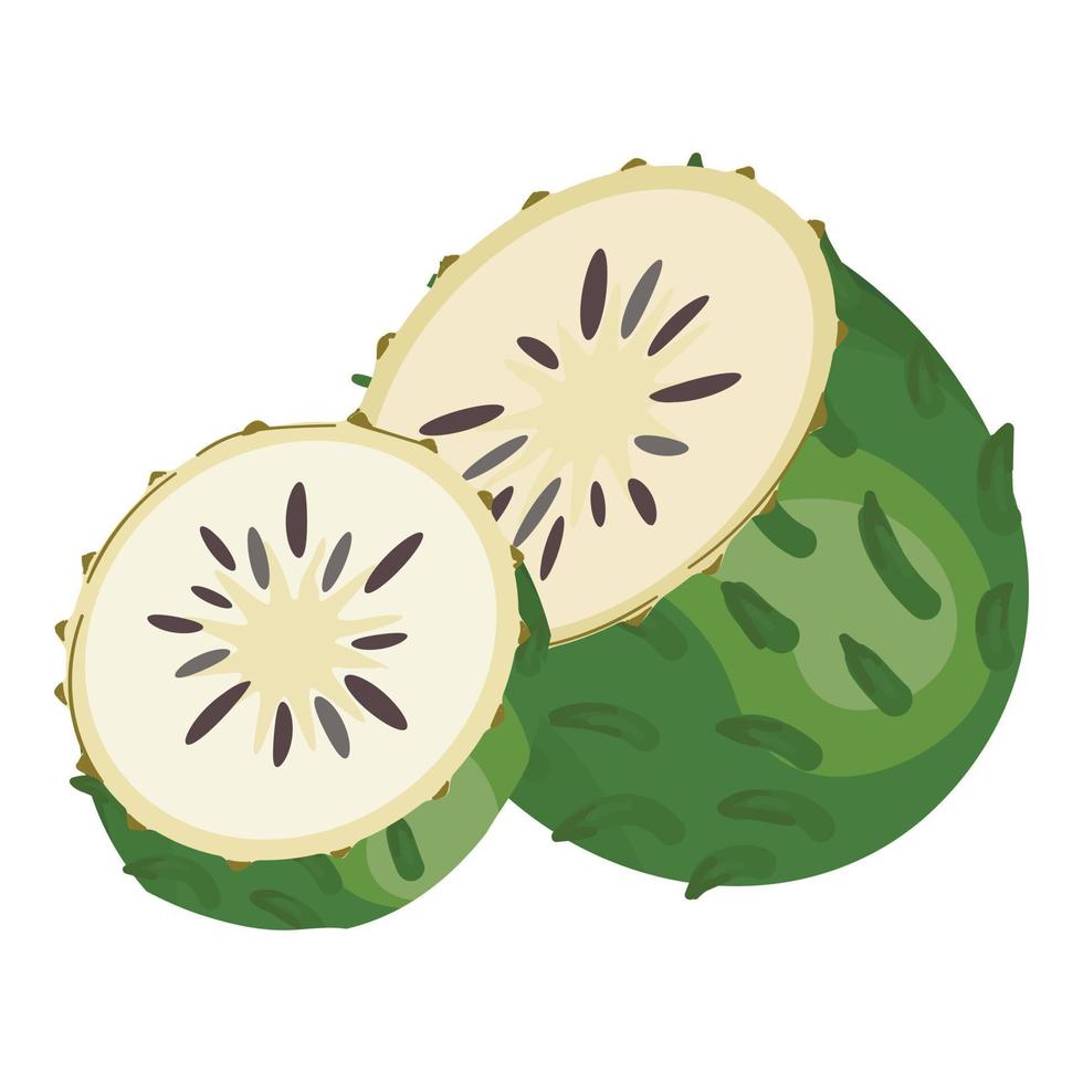 Soursop graviola icon cartoon vector. Annona food vector