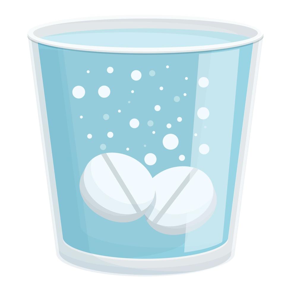 Pharmaceutical aspirin icon cartoon vector. Medicine water vector