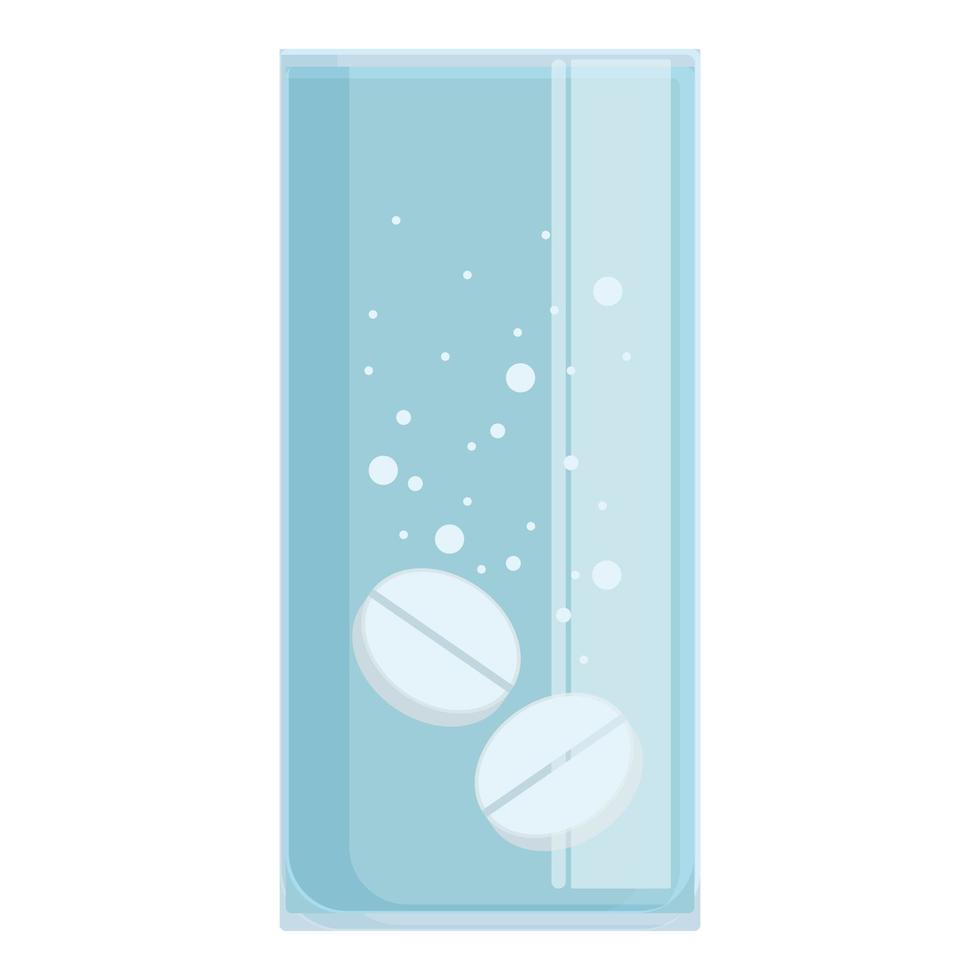 Soluble effervescent tablet icon cartoon vector. Medicine vitamin vector