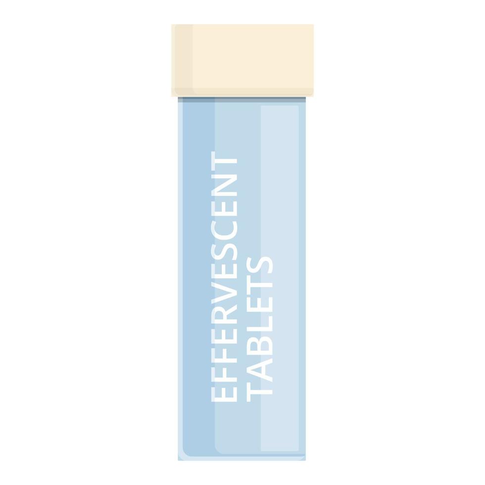 Effervescent tablets icon cartoon vector. Medicine drug vector