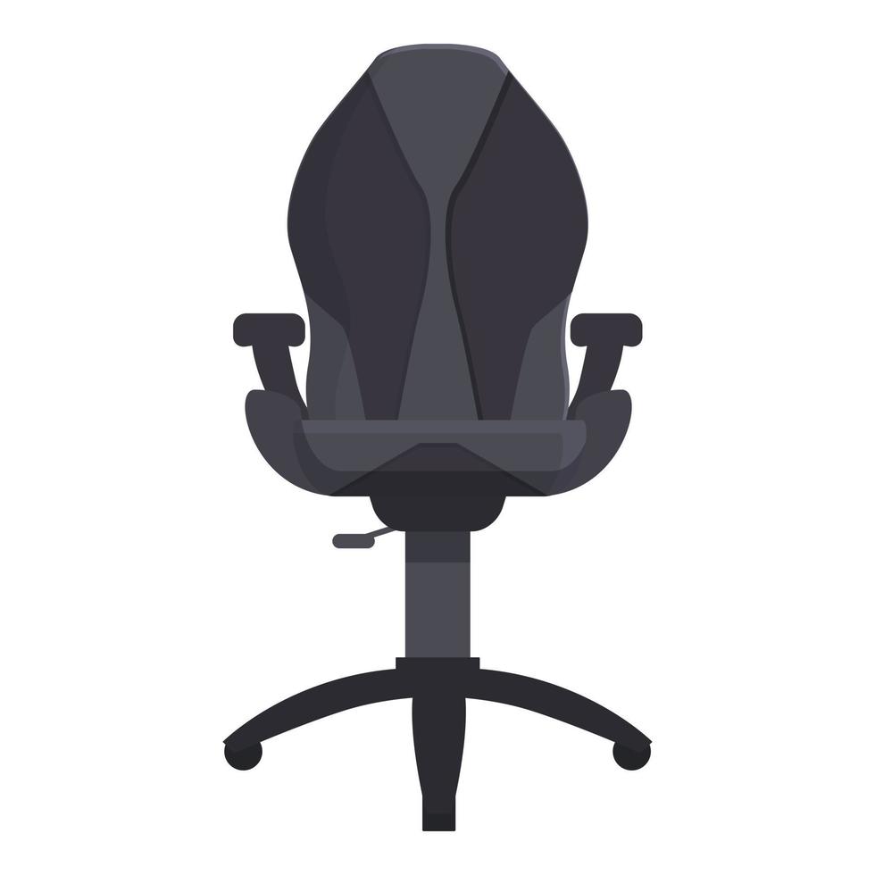 vector de dibujos animados de icono de silla de juego negro. asiento de jugador