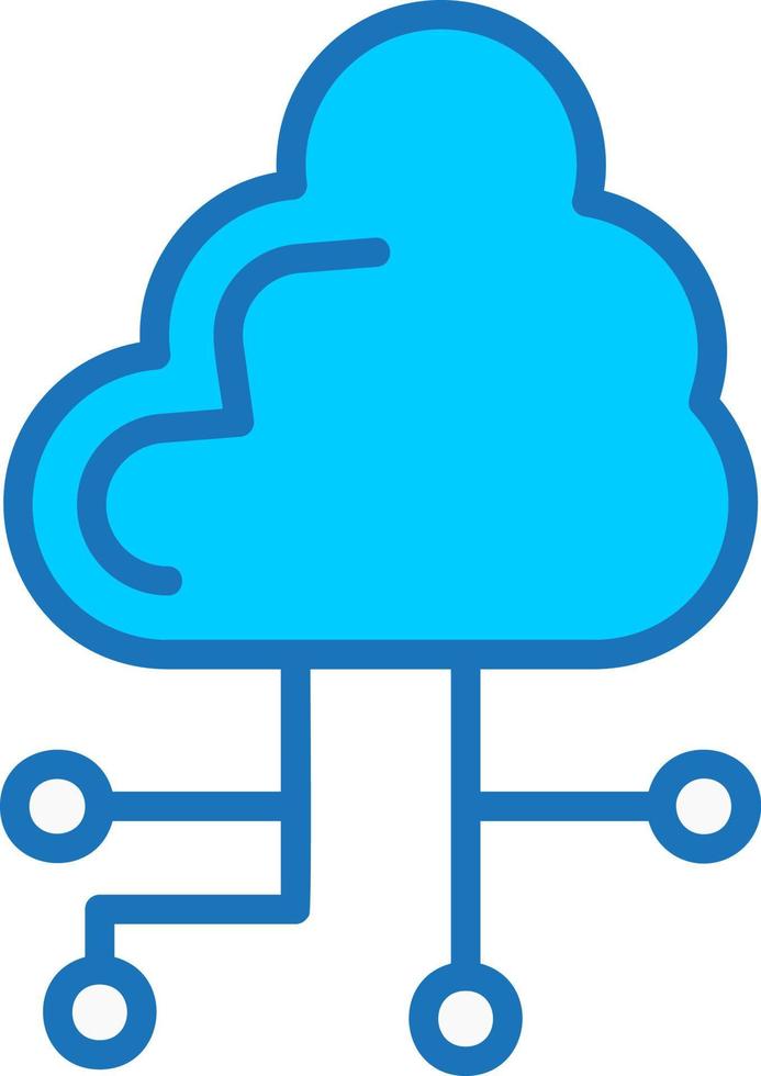 icono de vector de tecnología de nube