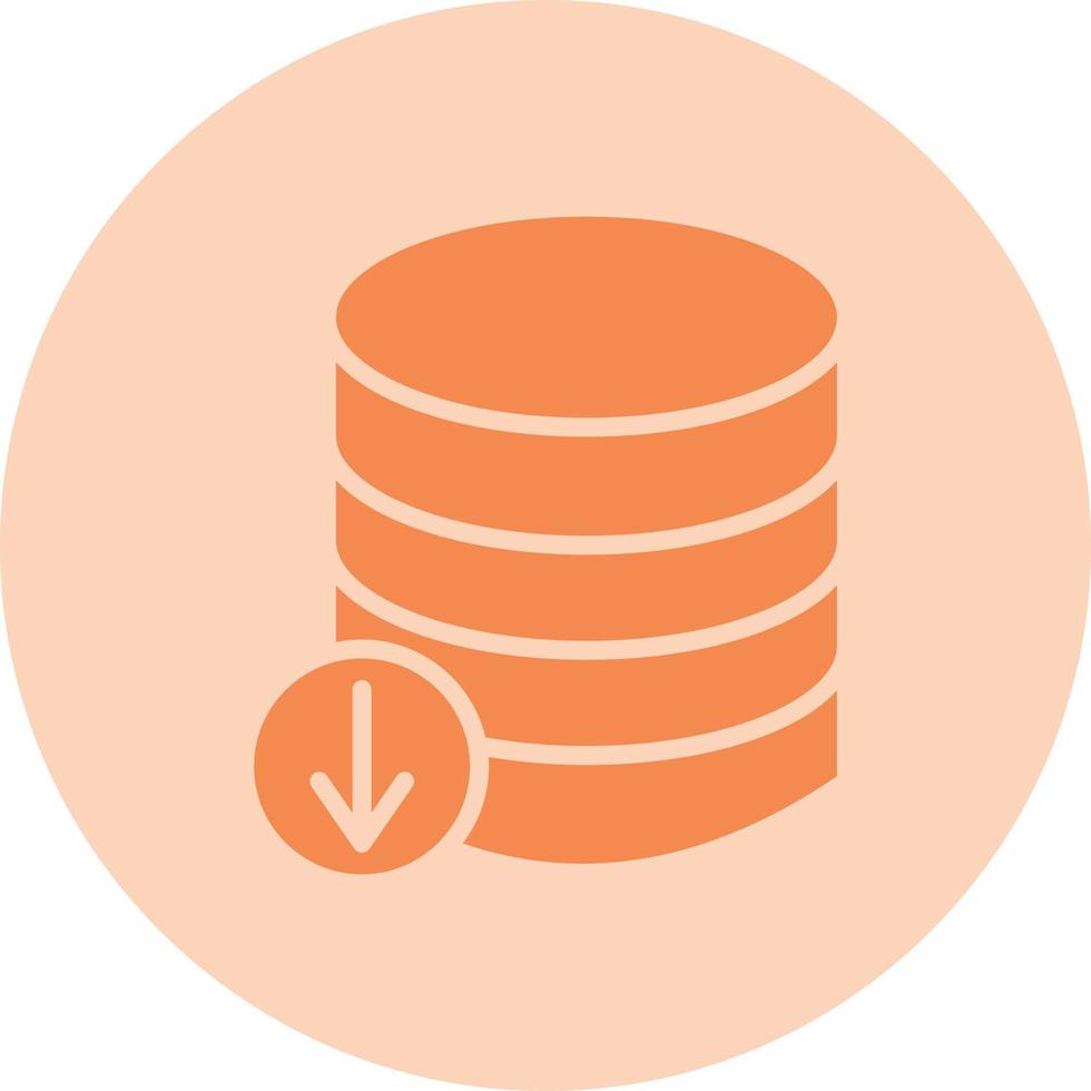 Database Download Vector Icon