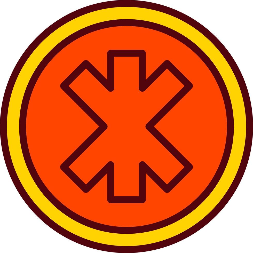Pharmacy Star With Sign Vector Icon