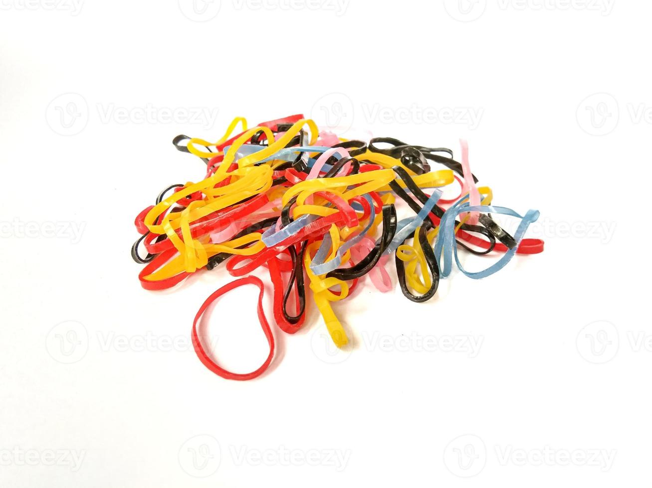 colorful hair elastics with isolated white background 16822572 Stock