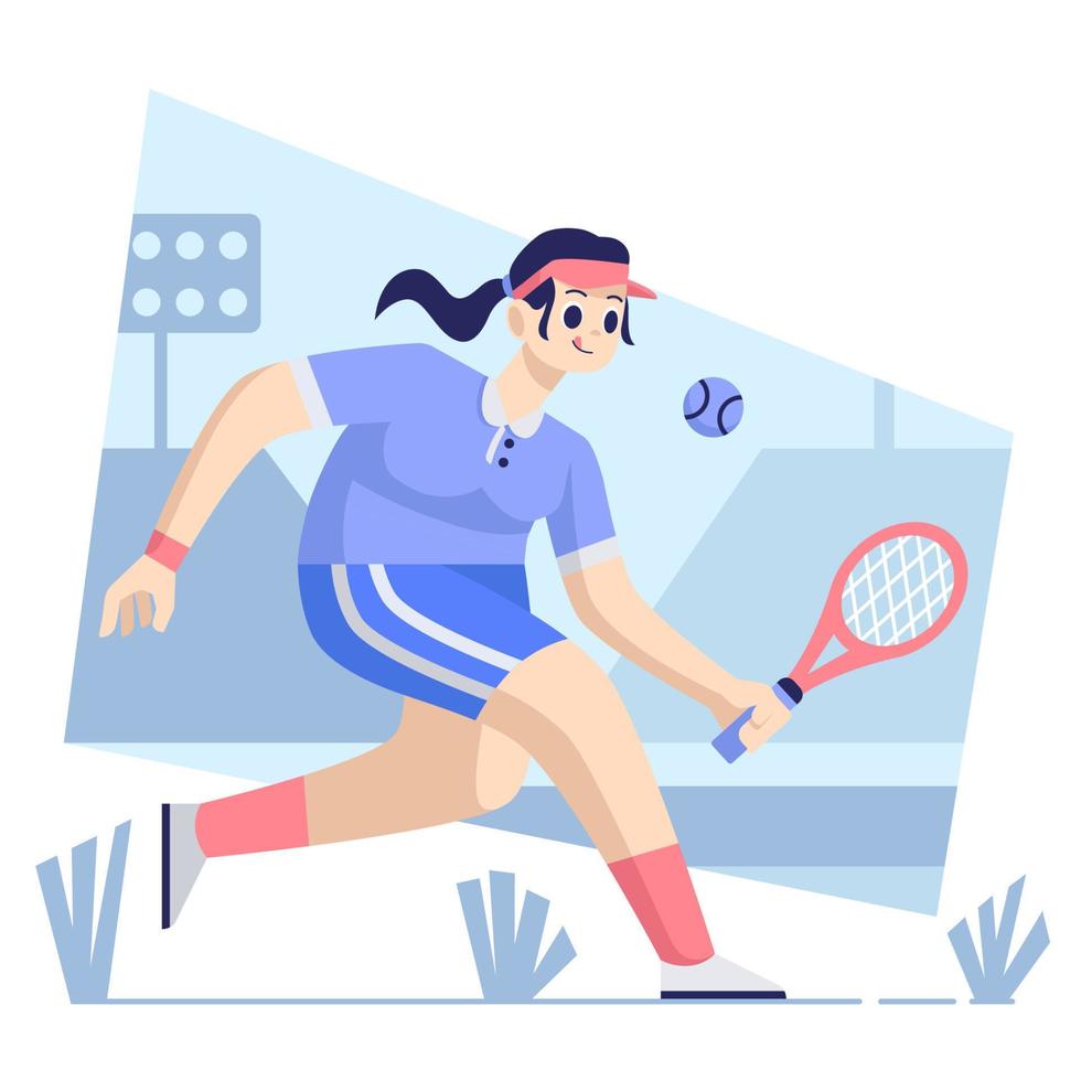 Female Tennis Player vector