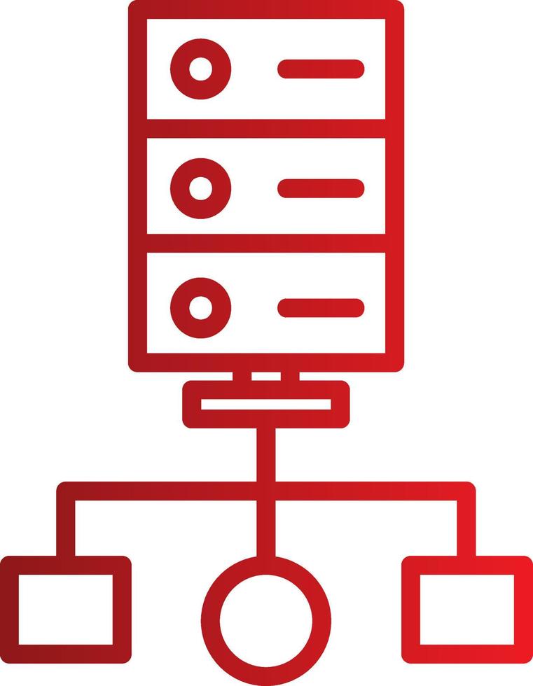 icono de vector de computación de clúster