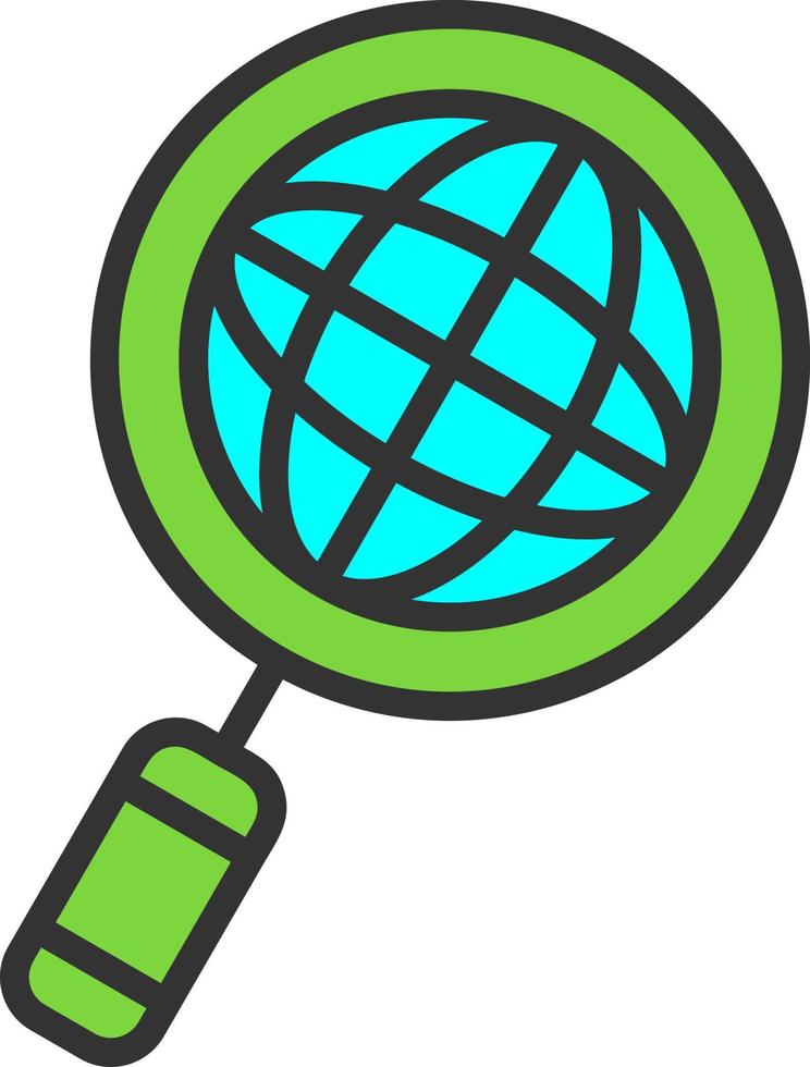 icono de vector de búsqueda global