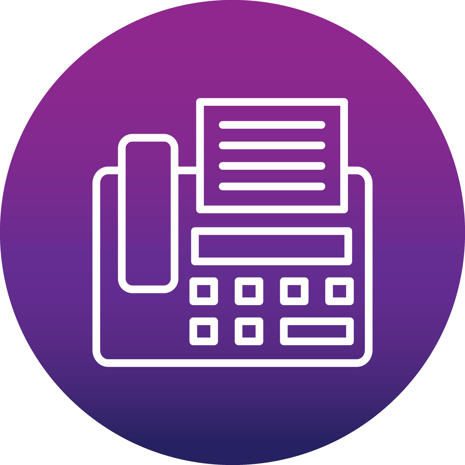 Fax Machine Vector Icon 16823493 Vector Art at Vecteezy