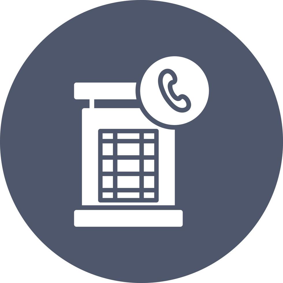 Telephone Booth Vector Icon