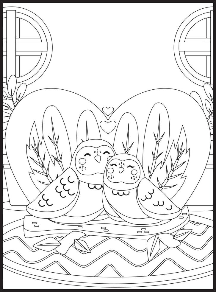 Valentines Day Coloring Pages vector